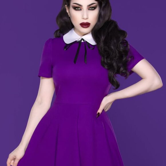 NWT Katakomb Hayley Dress In Purple - Picture 1 of 8
